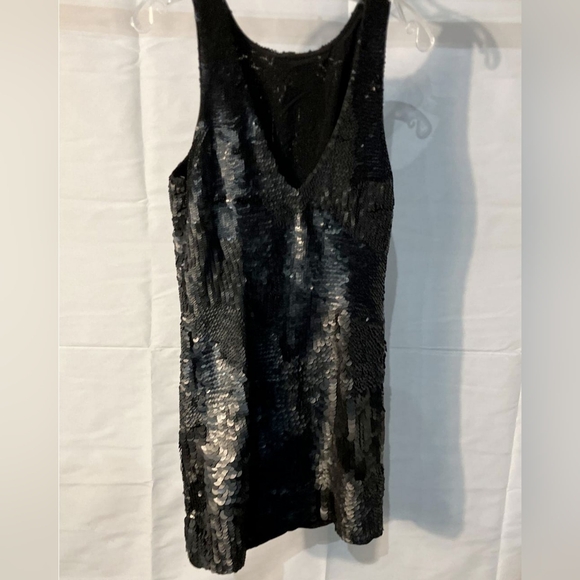 All Saints Black Sequin Backless Dress - Picture 3 of 5